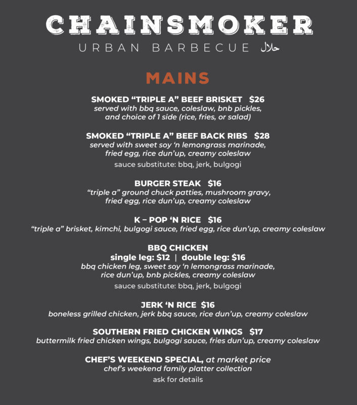 Chainsmoker Urban Halal Barbecue